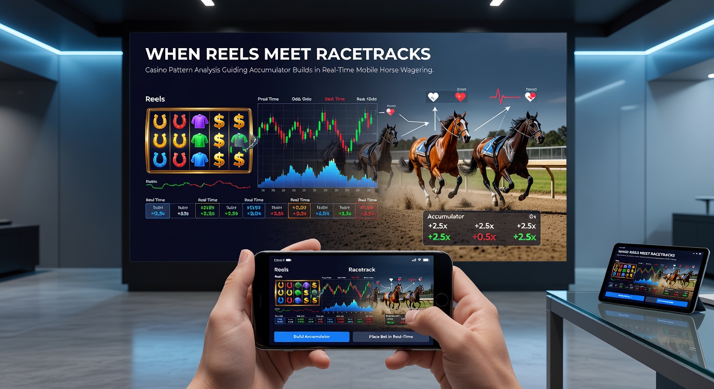 Mobile App zeigt Casino-Muster und Pferderenn-Daten nebeneinander für Akkumulator-Entscheidungen